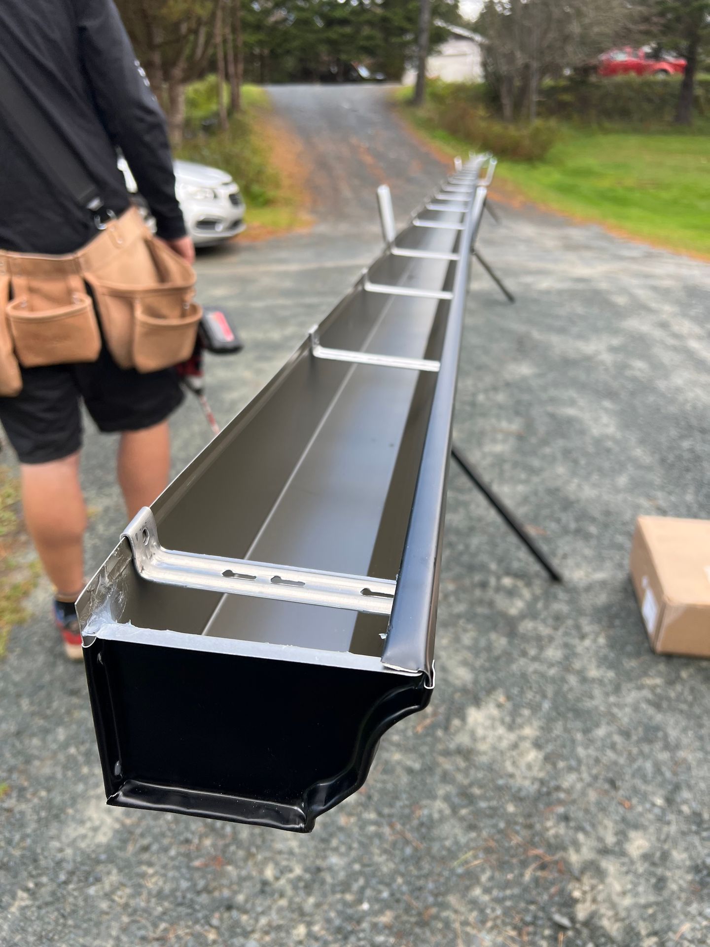 Clean home gutter ready for rain