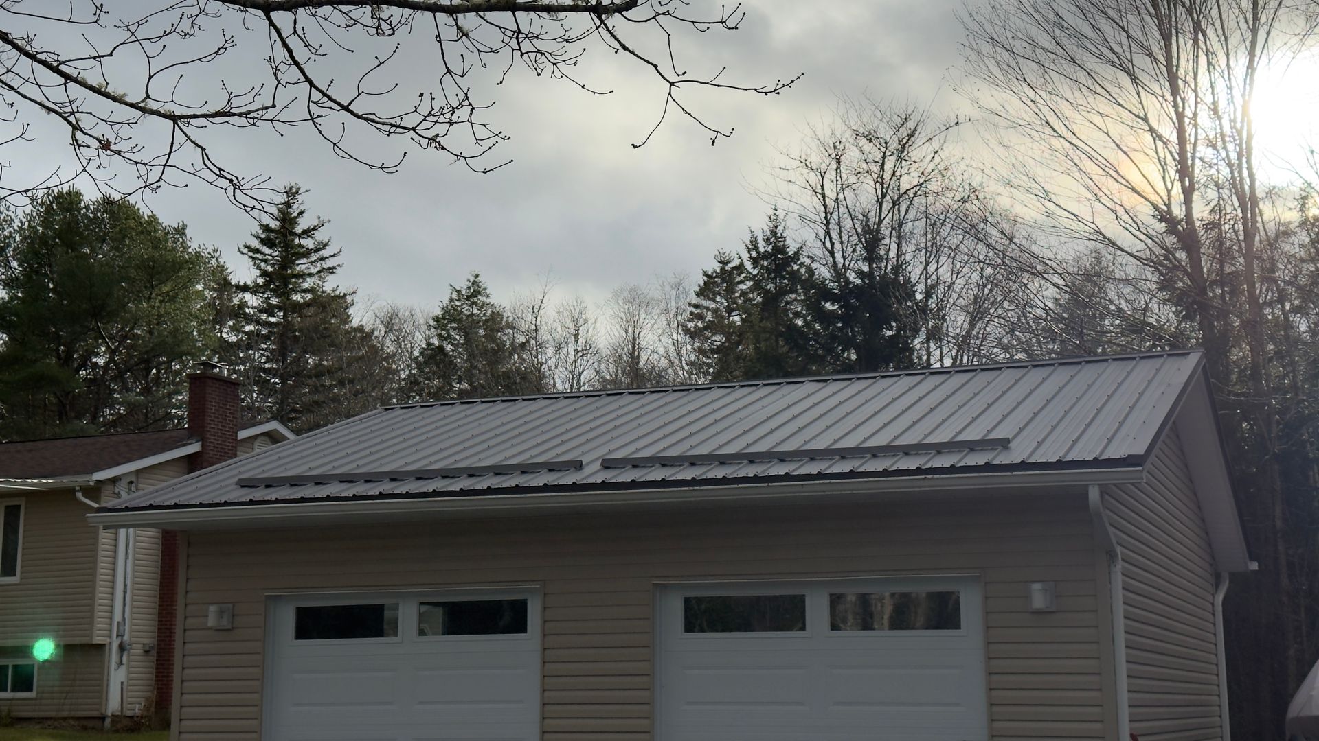 Finished metal roof